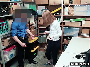 sandy-haired nubile arrested and screwed in the office