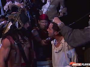 Pirate glides his meaty fuckpole into fabulous blond Jesse Jane
