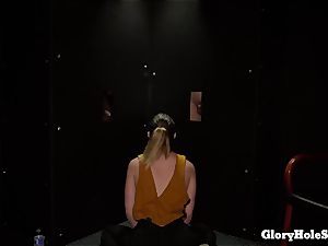 Kat Monroe blows dicks at gloryhole